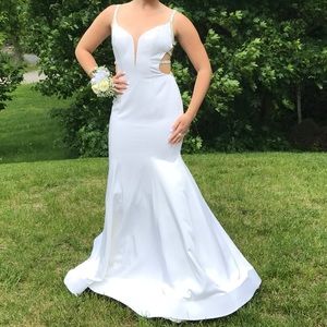 White prom dress